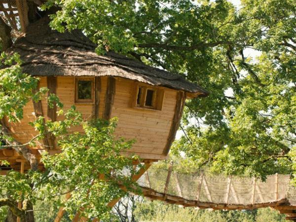 Cabane Perchée dans les Arbres Saint-Hilaire-en-Morvan Esterno foto